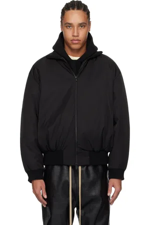 FEAR OF GOD Blouson aviateur noir en nylon et laine
