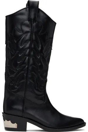 TOGA PULLA Bottes hautes noires en cuir