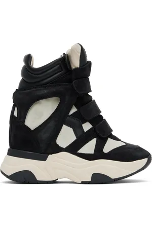 Isabel Marant Baskets Balskee blanc cassé et noir