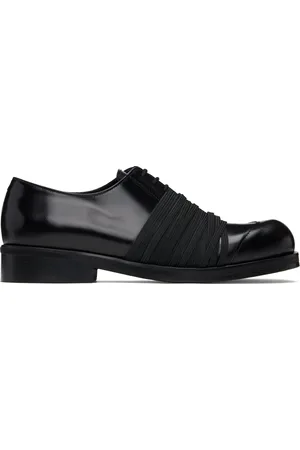 Stefan Cooke Chaussures oxford motard noires à brides élastiques