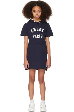 Chloé Enfant | Robe bleu marine à capuche