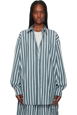 REMAIN Birger Christensen Chemise surdimensionnée verte