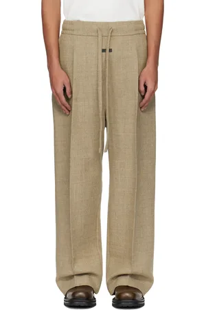 FEAR OF GOD Pantalon ample taupe à cordon coulissant