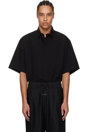 FEAR OF GOD Chemise à manches courtes noire en toile oxford