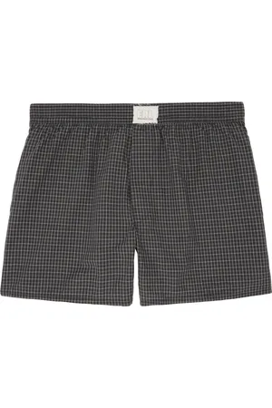ERL Boxer noir à mini motif écossais