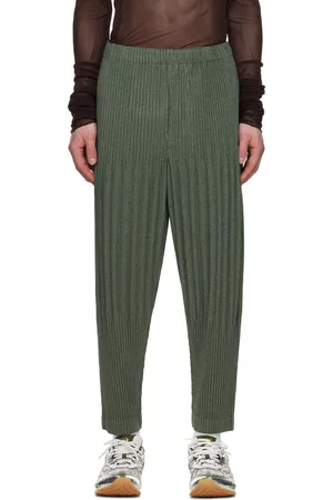 Issey Miyake Pantalon kaki à plissures Heather