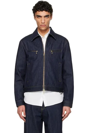 Fumito Ganryu Blouson Work Riders bleu marine en denim