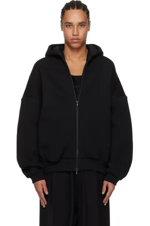 FEAR OF GOD Pull à capuche noir en molleton à glissière - Eternal