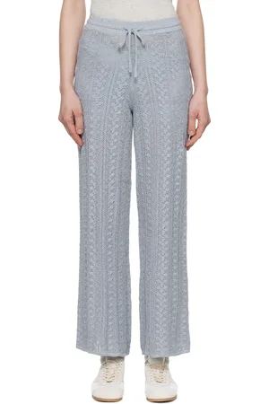 Holzweiler Pantalon Kelp bleu en crochet