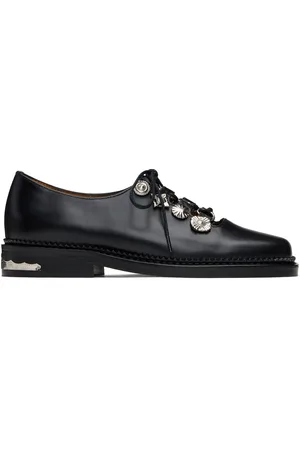 TOGA PULLA Chaussures oxford noires en cuir à laçage