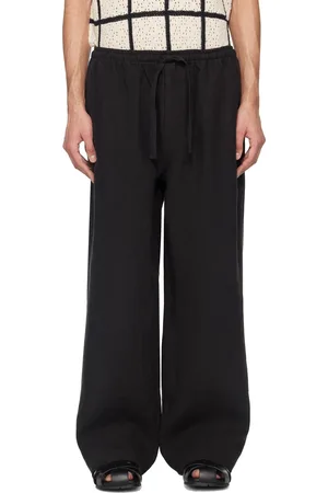 COMMAS Pantalon ample noir en lin
