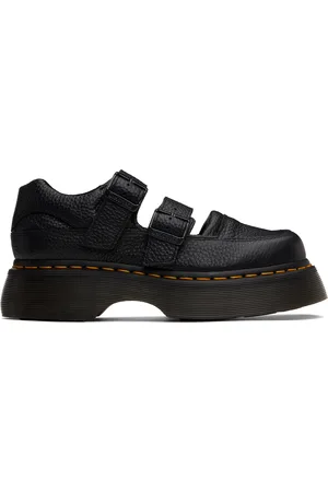 Dr. Martens Flâneurs de style Charles IX noirs en cuir nappa grainé à semelle Buzz