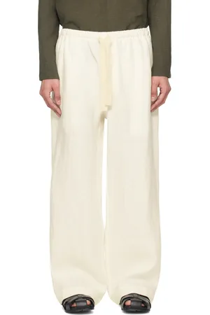 COMMAS Pantalon ample blanc en lin