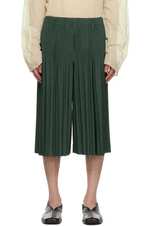 Issey Miyake Short façon costume plissé 1 vert