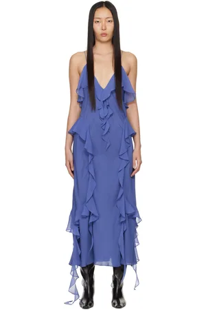 Khaite Robe midi Pim bleue
