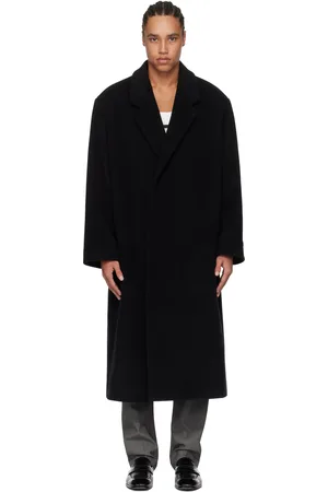 FEAR OF GOD Manteau noir en melton de laine