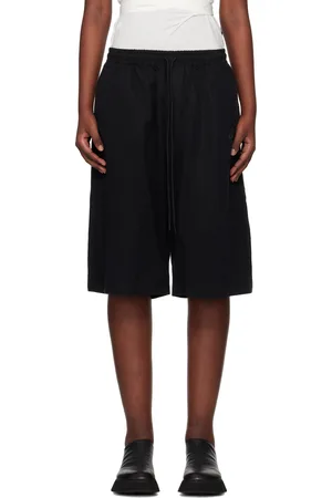 Y-3 Short noir en sergé lavé