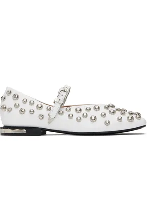 TOGA PULLA Ballerines blanches en cuir glacé