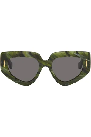 Loewe Lunettes de soleil Butterfly vertes à effet masque