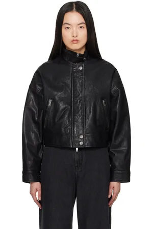 Max Mara Blouson aviateur Angel noir en cuir