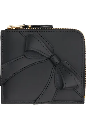 Comme des Garçons Portefeuille noir à boucle décorative