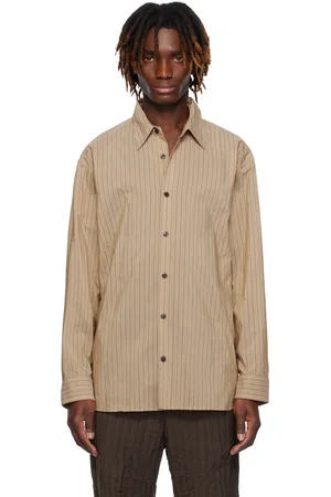 DRIES VAN NOTEN Chemise décontractée beige en coton