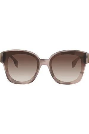 Fendi Lunettes de soleil mauve et noir à ferrures First