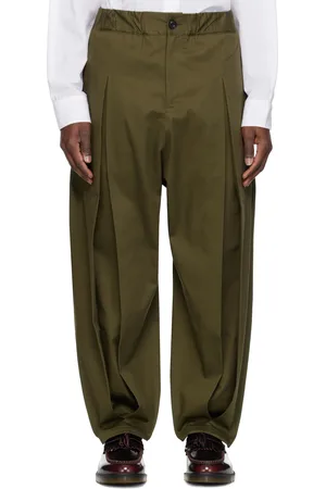 SAGE NATION Pantalon kaki à plis creux
