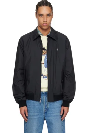 Ralph Lauren Blouson aviateur pliable noir en taffetas