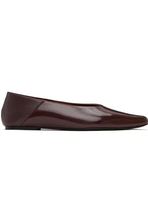 St Agni Ballerines bourgogne à contrefort pliable