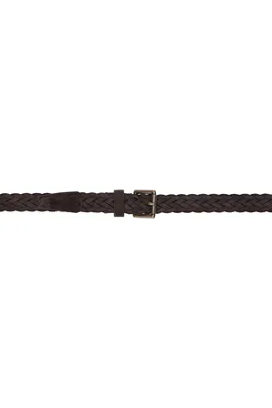 Hed Mayner Ceinture tressée brune
