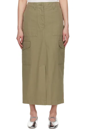 Max Mara Jupe midi Calais verte