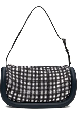 J.W.Anderson Sac Bumper 15 bleu marine et argenté