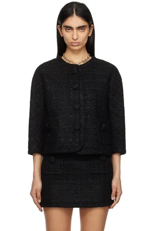 Marc Jacobs Blouson Backwards Lady noir en tweed