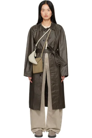 LEMAIRE Imperméable brun à ceinture