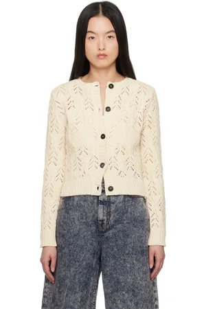 Max Mara Cardigan Panaria blanc cassé