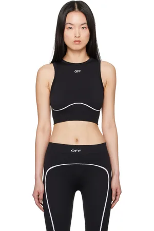 OFF-WHITE Soutien-gorge de sport sans coutures noir à logo