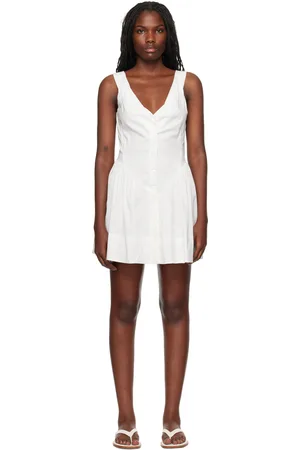 Frankies Bikinis Robe courte de style corset blanche