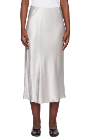 Max Mara Jupe midi Alessio argentée