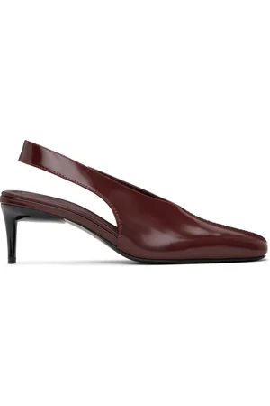 St Agni Chaussures à talon bourgogne à bout carré et à bride arrière