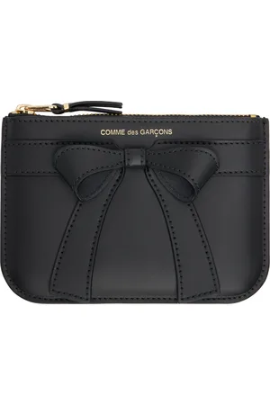 Comme des Garçons Portefeuille noir à boucle décorative