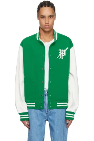 Ralph Lauren Blouson aviateur de baseball vert en molleton à logo