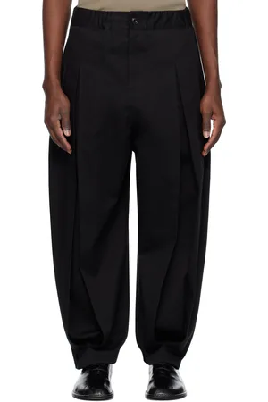 SAGE NATION Pantalon noir à plis creux