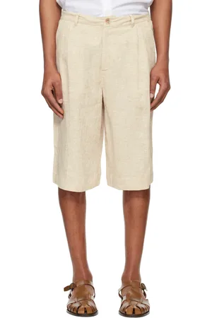 Holzweiler Short Lino beige en lin mélangé