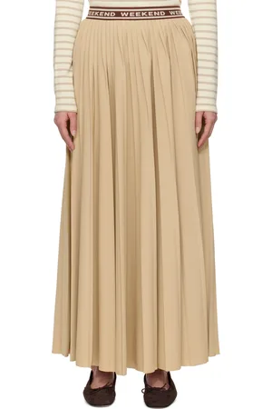 Max Mara Jupe longue Bleu brun clair
