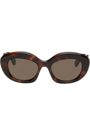 Loewe Lunettes de soleil arrondies brun et noir