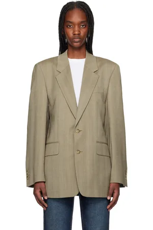Filippa K Veston façon tailleur taupe en chevron