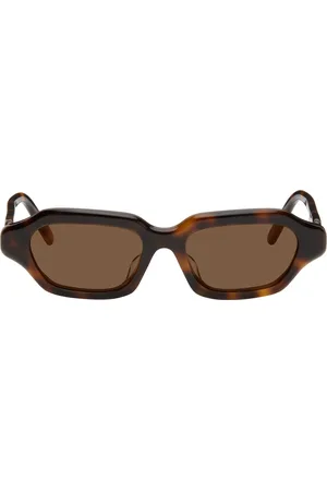 Loewe Lunettes de soleil brunes à monture étroite