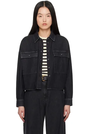 Max Mara Chemise Zemira noire en denim