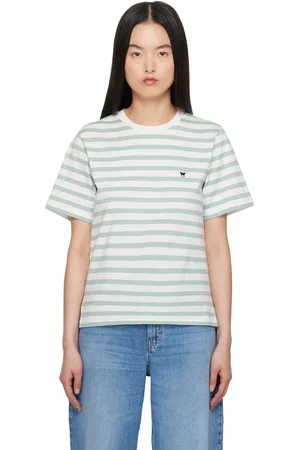 Max Mara T-shirt Satrapo vert et blanc